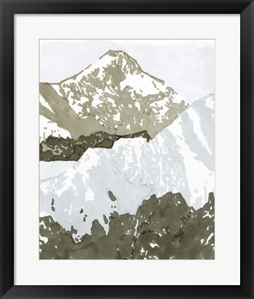 Framed Watercolor Mountain Retreat III Print