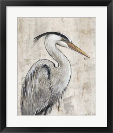 Framed Grey Heron I Print