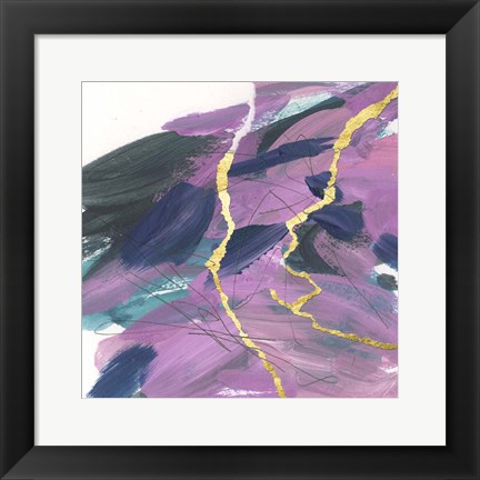 Framed Divided Violet I Print