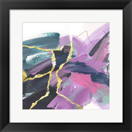 Framed Divided Violet II Print