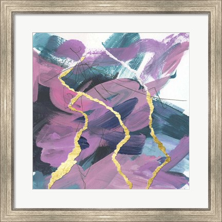 Framed Divided Violet III Print