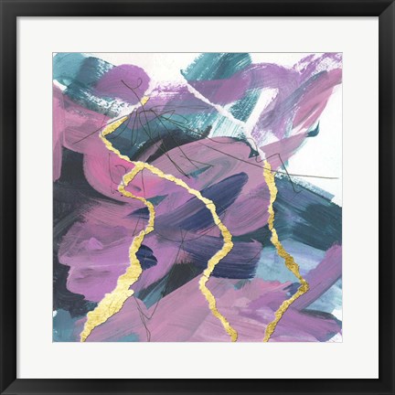 Framed Divided Violet III Print