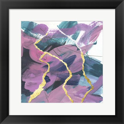 Framed Divided Violet III Print