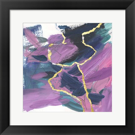 Framed Divided Violet IV Print