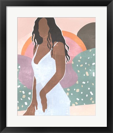 Framed Curly Lady I Print