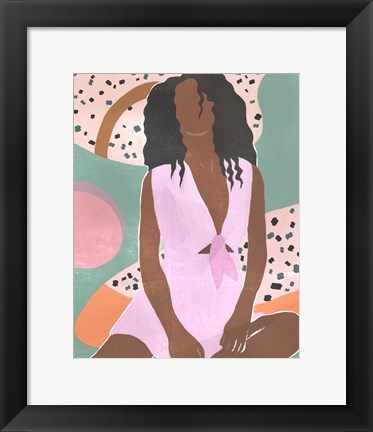 Framed Curly Lady III Print