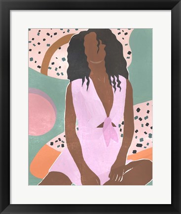 Framed Curly Lady III Print