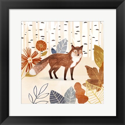 Framed Cozy Autumn Woodland I Print