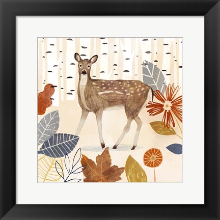 Framed Cozy Autumn Woodland II Print