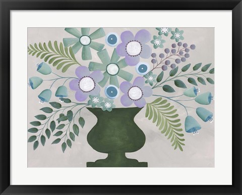 Framed Lavanda Floral I Print