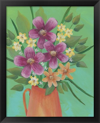 Framed Jubilant Floral II Print