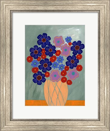 Framed Summer Arrangement I Print