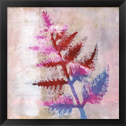 Framed Dappled Fern I Print