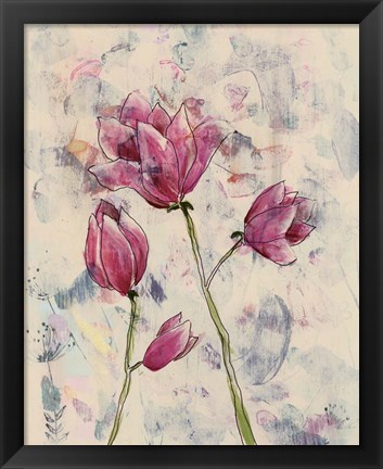 Framed Rosa Blume I Print