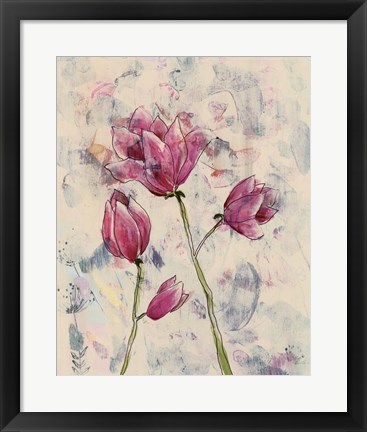 Framed Rosa Blume I Print