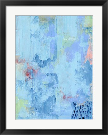 Framed Colored Bleu II Print