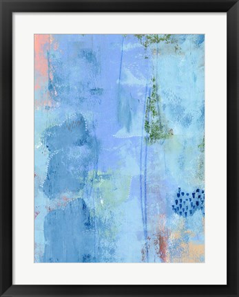 Framed Colored Bleu III Print