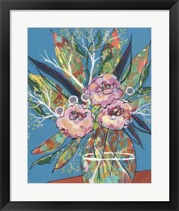 Framed Tumultuous Bouquet I Print