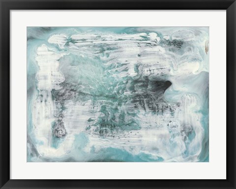 Framed Turquoise Light I Print