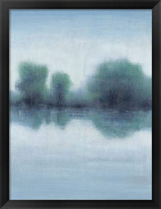 Framed Misty Blue Morning I Print