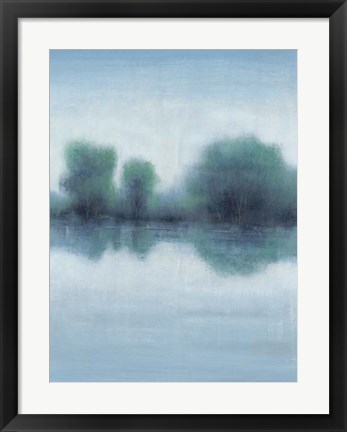 Framed Misty Blue Morning I Print