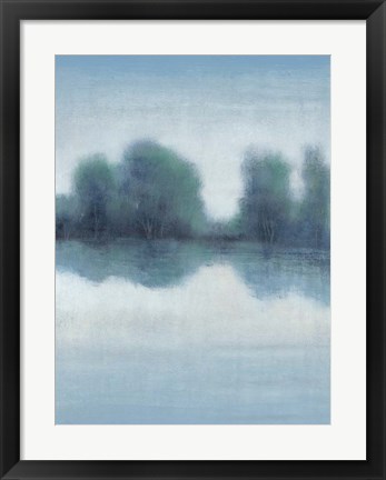 Framed Misty Blue Morning II Print