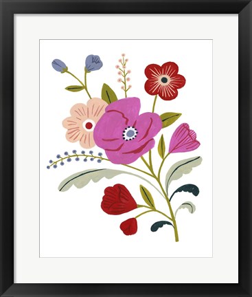 Framed Simple Flora III Print