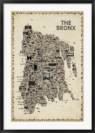 Framed Antique New York Collection-Bronx Print