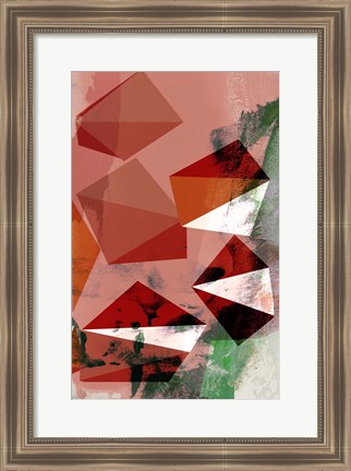 Framed Coral Shapes III Print