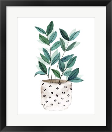 Framed Plant in a Pot I Print