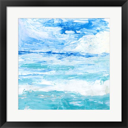 Framed Cerulean Sea I Print