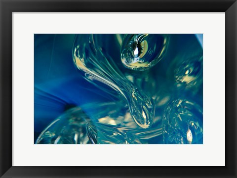 Framed Frozen Bubbles In Glass 4 Print