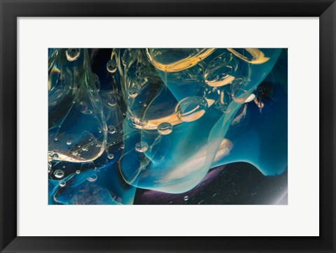 Framed Frozen Bubbles In Glass 6 Print