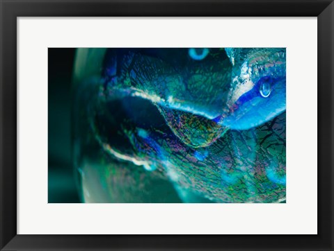 Framed Macro Of Colorful Glass 1 Print