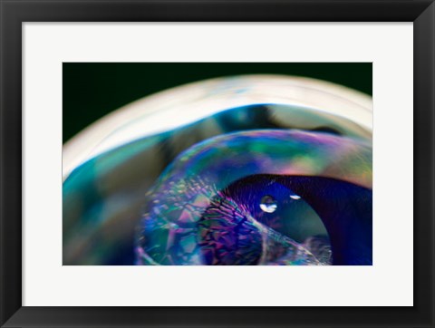 Framed Macro Of Colorful Glass 5 Print