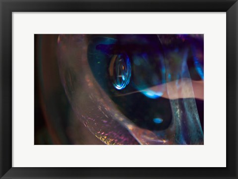 Framed Macro Of Colorful Glass 7 Print