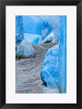 Framed Morocco, Chefchaouen Alley Walkway In Town Print