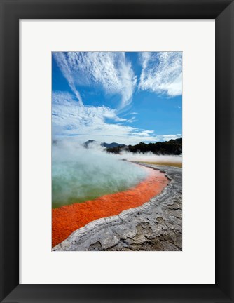 Framed Champagne Pool, Waiotapu Thermal Reserve, Near Rotorua, North Island, New Zealand Print