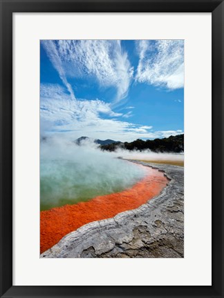 Framed Champagne Pool, Waiotapu Thermal Reserve, Near Rotorua, North Island, New Zealand Print