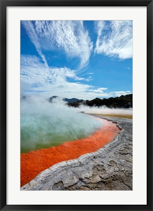 Framed Champagne Pool, Waiotapu Thermal Reserve, Near Rotorua, North Island, New Zealand Print