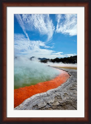 Framed Champagne Pool, Waiotapu Thermal Reserve, Near Rotorua, North Island, New Zealand Print