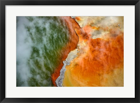 Framed Champagne Pool And Artists Palette, Waiotapu Thermal Reserve, North Island, New Zealand Print