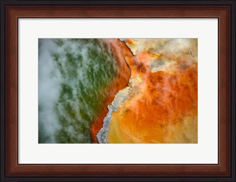 Framed Champagne Pool And Artists Palette, Waiotapu Thermal Reserve, North Island, New Zealand Print