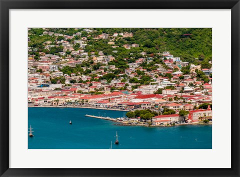 Framed Charlotte Amalie, St Thomas, US Virgin Islands Print