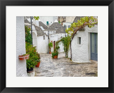 Framed Typical Trulli Houses In Alberobello Print