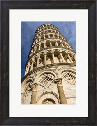 Framed Low-Angle View Of Leaning Tower Of Pisa, Tuscany, Italy Print