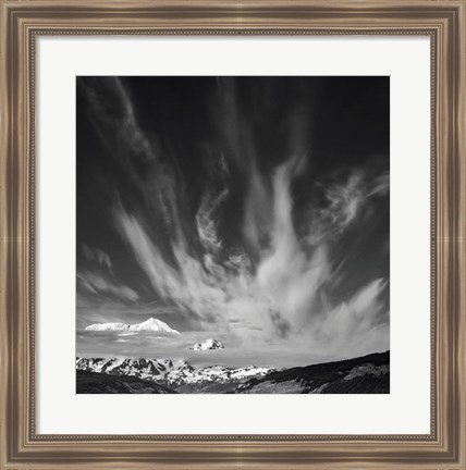 Framed St Elias Peak, Wrangell-St Elias National Park, Alaska Print