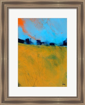 Framed Tiny Orange Sun Print