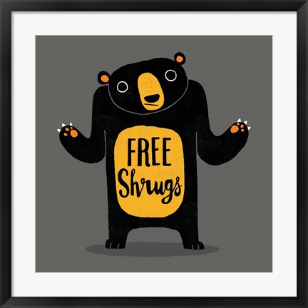 Framed Free Shrugs Print