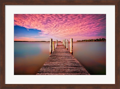 Framed Pink Pier Print